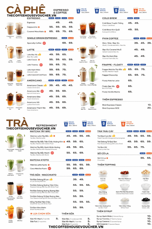 menu the coffee house